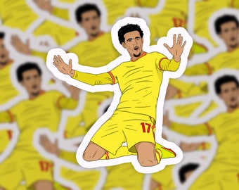 Curtis Jones Sticker | Curtis Jones LFC Goal Celebration Sticker | Liverpool FC Vinyl Sticker