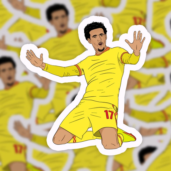 Curtis Jones Sticker | Curtis Jones LFC Goal Celebration Sticker | Liverpool FC Vinyl Sticker