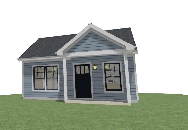 22x24 Guest House Plan: Tiny House ADU Blueprint (PDF)