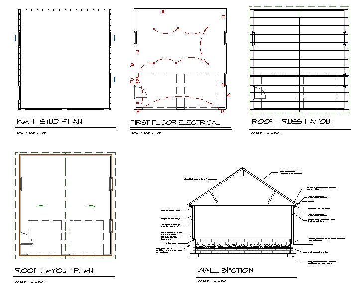 22x24 Detached Garage - Two Car - Etsy