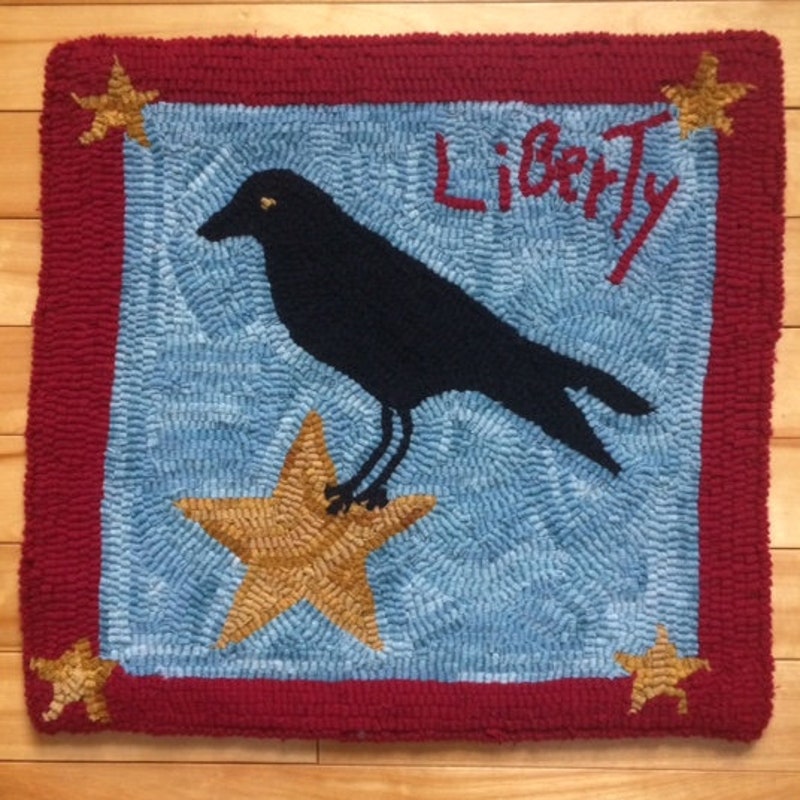 Hooked Rug Crows - Etsy