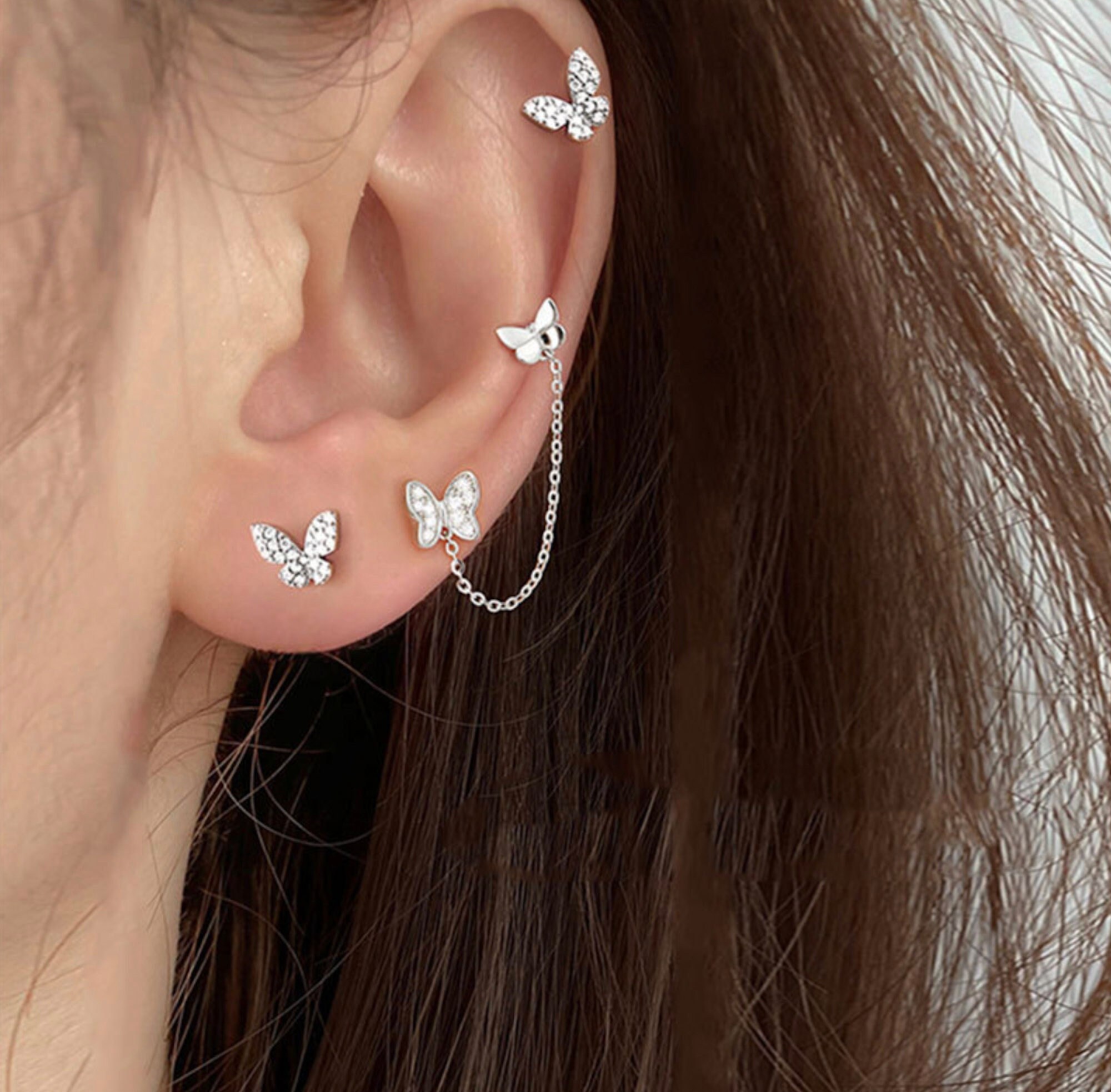 Butterfly 2024 chain earrings