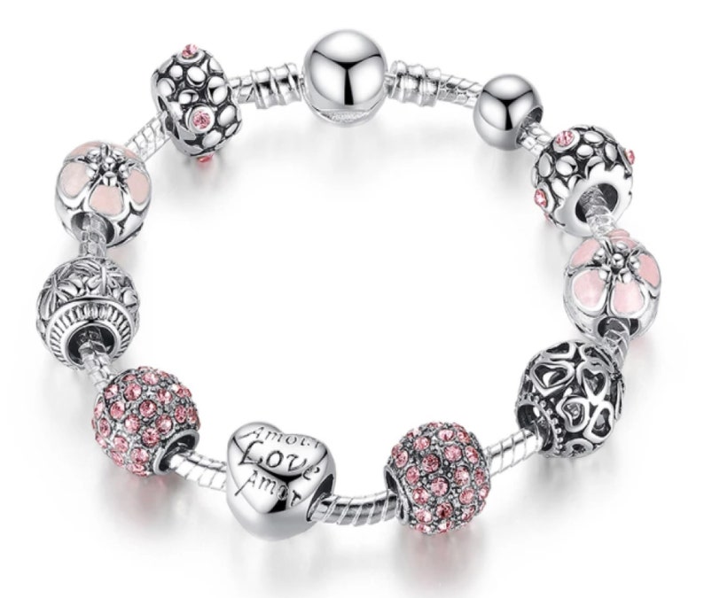 Pandora Style Charm Bracelet Sterling Silver 925 Pandora Etsy