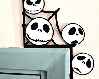 Dörrdekoration med The Nightmare Before Christmas | 3D-utskriven juldekoration | Dörrdekoration med Jack Skellington