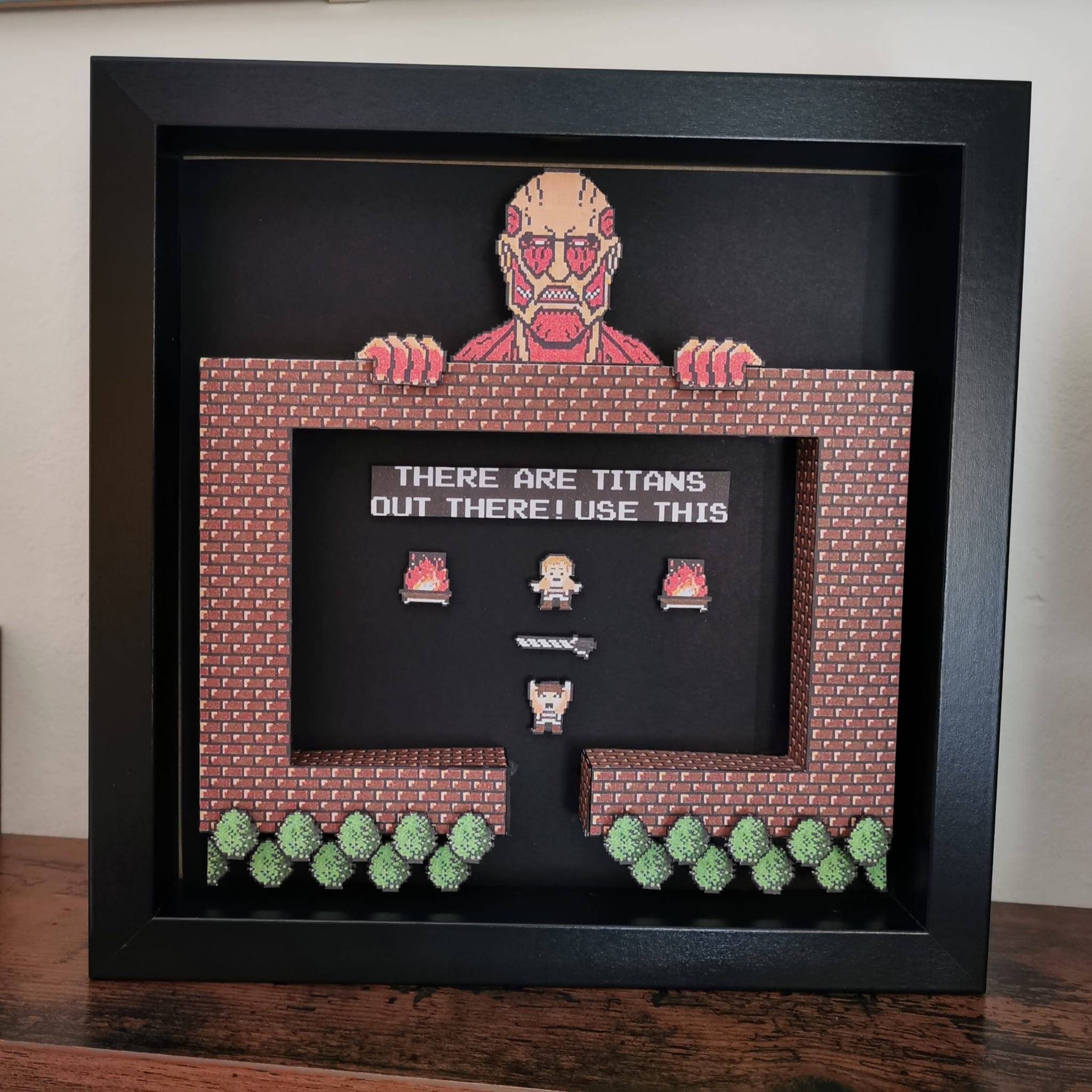 Attack on Titan 8 Bit - SHADOWBOX - Etsy
