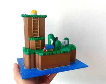 Super Mario World Yoshis ö världskarta | FanArt | 3D-utskriven och handmålad