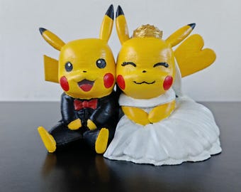 Adorno para tarta Pikachu Matrimonio 3D