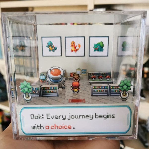 Cubo Diorama 3D Pokémon - Profesor Oak