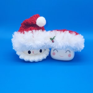 Marshmallow Mug hat Christmas Santa and ms Claus
