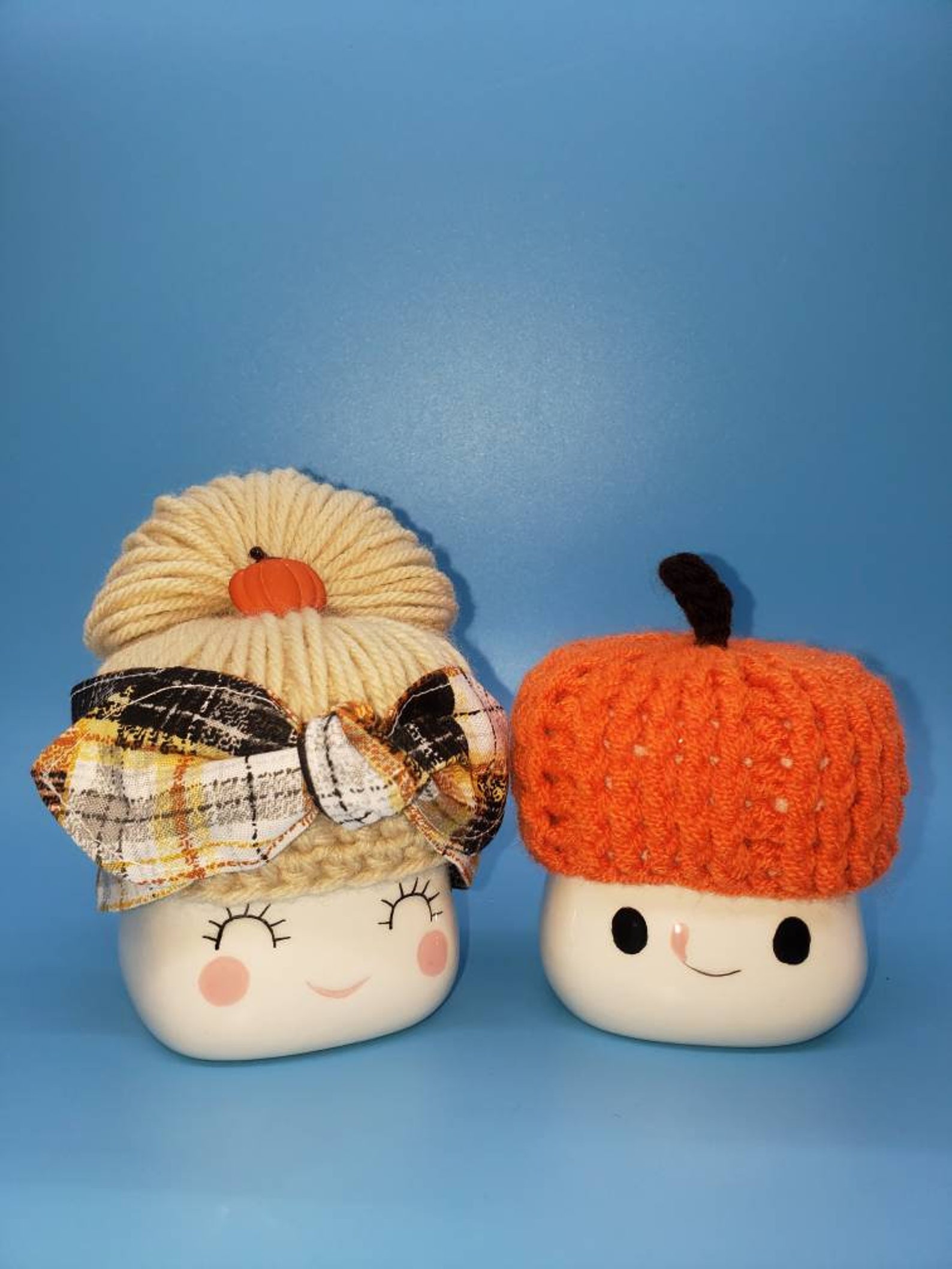 Marshmallow mug hats harvest hats fall autumn hats Halloween Etsy