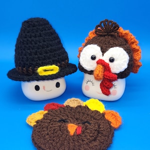Marshmallow mug hats Thanksgiving hat, turkey and pilgrim hat
