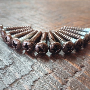 12 pack Powder Coated Metal Wood Screws