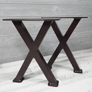 X Style Bench Legs | Powder Coated | Table Legs | Metal Legs | Steel Legs