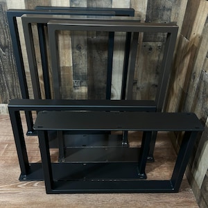 Powder Coated Metal Table Legs - U Style - Set of Two