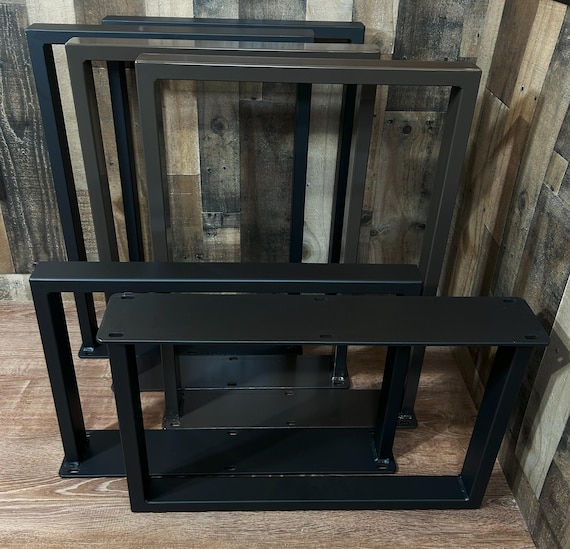 Powder Coated Metal Table Legs - U Style - Set of Two