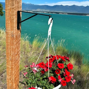 Heavy Duty Hanging Plant Hook, Lantern Hook, Hanging Basket Hook, Birdfeeder Hanger, Planter Hook, Planter Box Bracket, Powder Coated Hook
