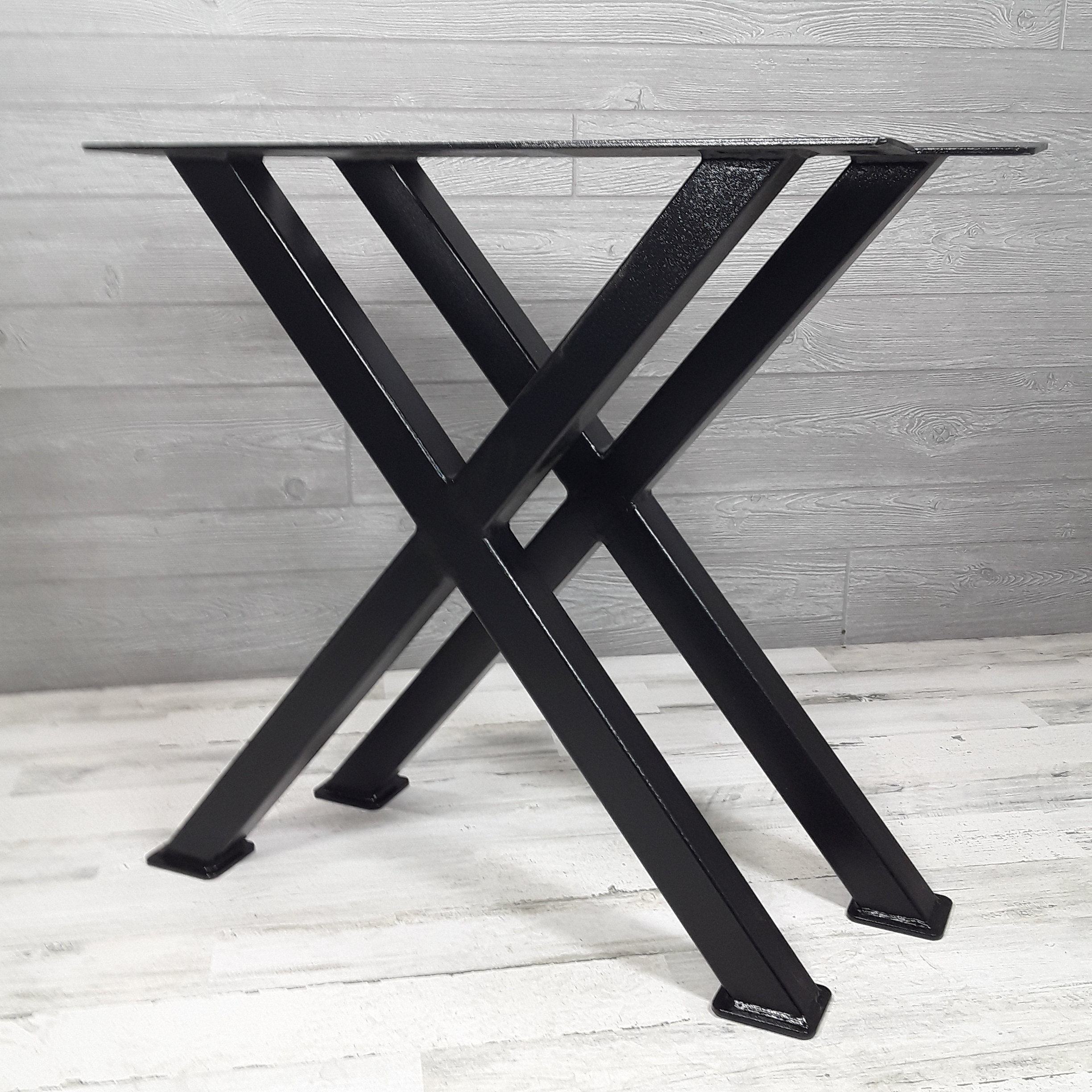 X Style Dining Table Legs | Black Table Legs | Set Of 2 | Table Legs | Metal Table Legs| Steel Table Legs