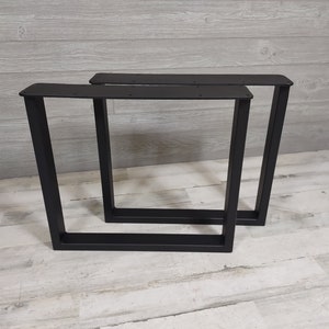 Powder Coated Metal Table Legs U Style Set of Two image 3