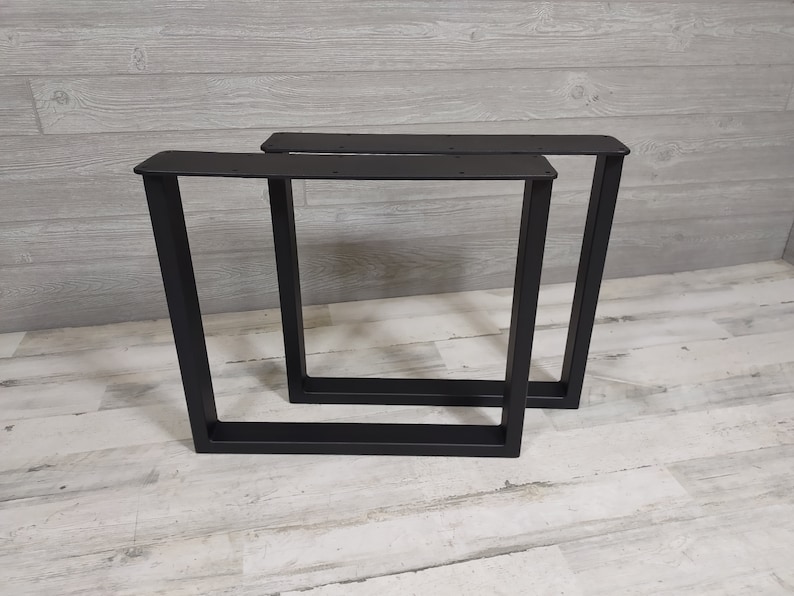 Powder Coated Metal Table Legs U Style Set of Two image 3