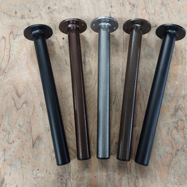 1 1/2" Round Post Legs | Powder Coated | Metal Legs | Table Legs | Furniture Legs | Free Shipping | USA Made