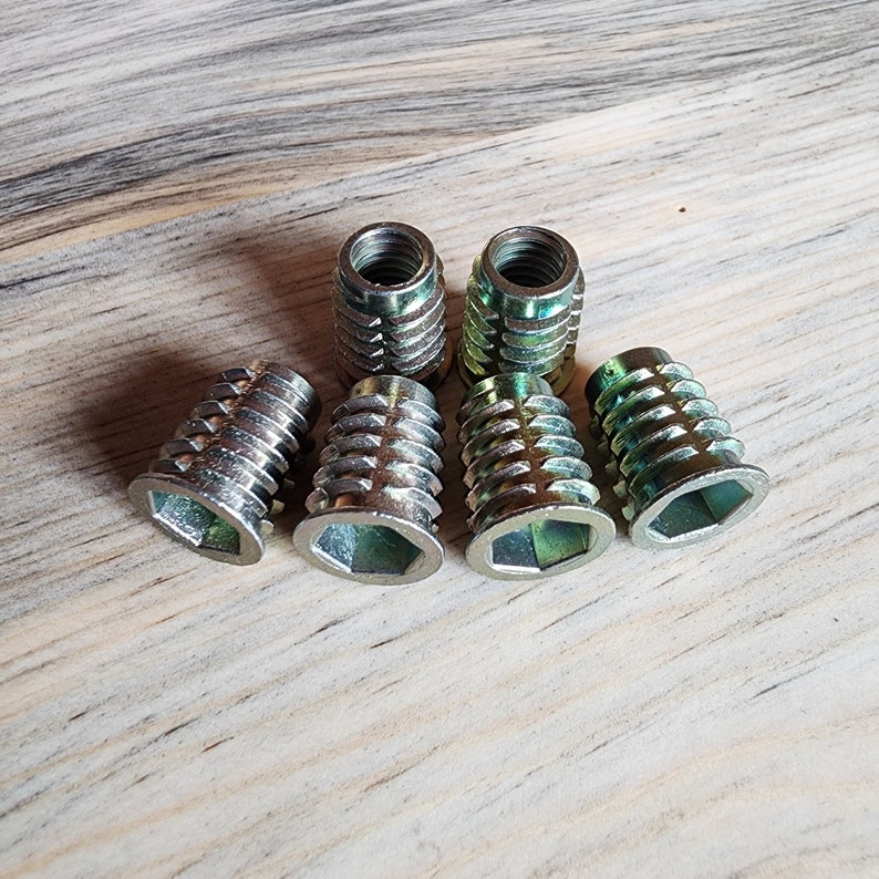 Threaded Wood Inserts and Furniture Bolt Hardware Packs for Etsy