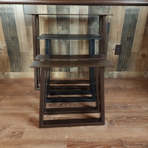 Powder Coated Trapezoid Tapered Table Legs - Free Shipping - USA Made