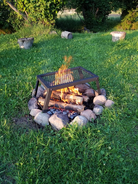 Metal Campfire Cooking Grill Etsy