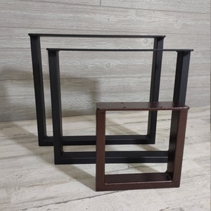 Powder Coated Metal Table Legs U Style Set of Two image 2