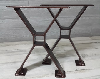 Crossbeam Series Metal Bench Legs | Powder Coated | Steel Legs| Free Shipping