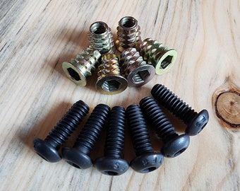 Threaded Wood Inserts and Furniture Bolt Hardware Packs for