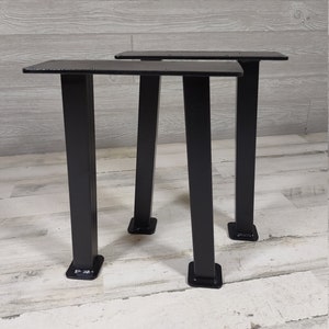 H Style Metal Furniture Legs | Set of 2 | Powder Coated | Table Legs | Metal Table Legs | Steel Table Legs | Desk Legs