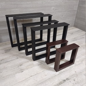 Powder Coated Metal Table Legs - U Style - Set of Two