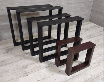 Powder Coated Metal Table Legs - U Style - Set of Two