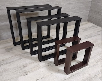 Powder Coated Metal Table Legs - U Style - Set of Two