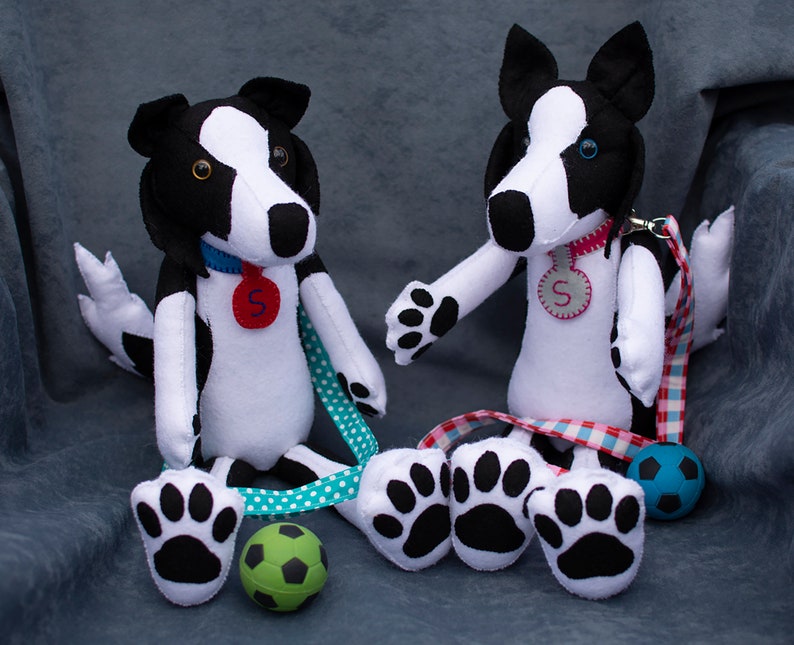 Felt Dog Sewing Pattern Border Collie Dog Handmade Felt Etsy UK