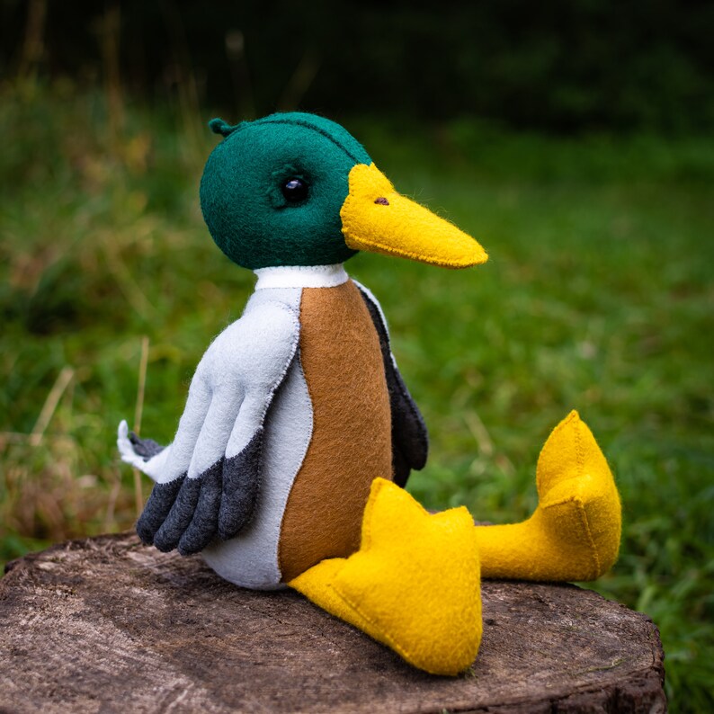 Felt Duck Sewing Pattern Mallard Handmade Felt Animal Etsy UK