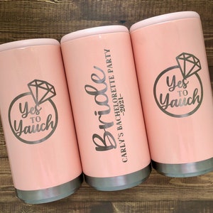 Bridal Party Personalized Skinny Can Cooler-Hard Seltzer Cooler-Bridal Party- Bridesmaid Proposal -Bachelorette Gift -Slim Can Cooler