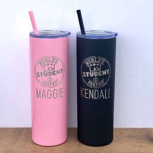 Personalized Future Lawyer Gift-Law School Gift-Attorney at Law-Law Student Tumbler with Straw-Personalized Lawyer-Future Attorney Mug