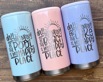 Personalized Slim Can Cooler - Day Drinking