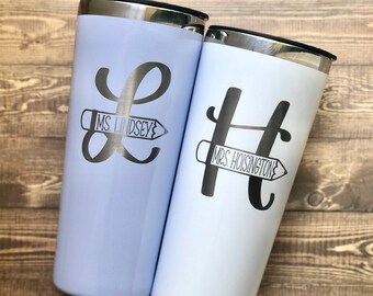 Custom Teacher Tumbler-Teacher Gift-Personalized Teacher Name with Pencil Tumbler-School Teacher-Grade Level Teacher-Preschool Teacher