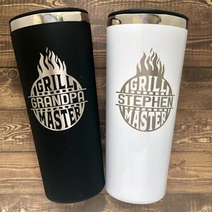 Grill Master Gift-Personalized Tumbler-Husband-Grandpa-Birthday Gift for Him-Dad Gift Personalized-Fathers Day Gift from Kids