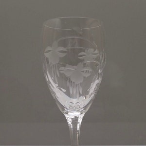 Royal Brierley Fiori Cut Wine Glass or Glasses 7 7/8&quot; 18.7cm Tall 1st Quality