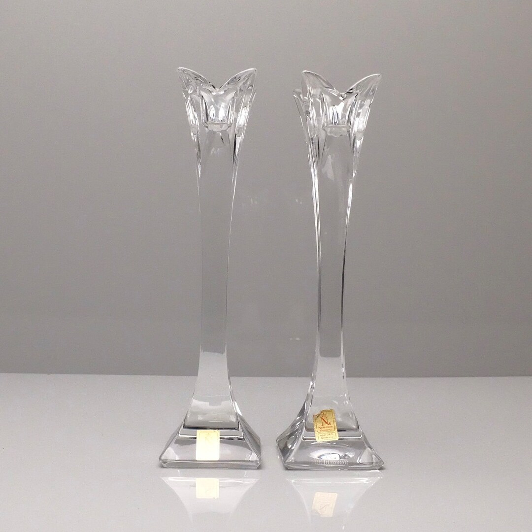 A Beautiful Pair of Nachtmann Crystal Candle Holders 7 Etsy
