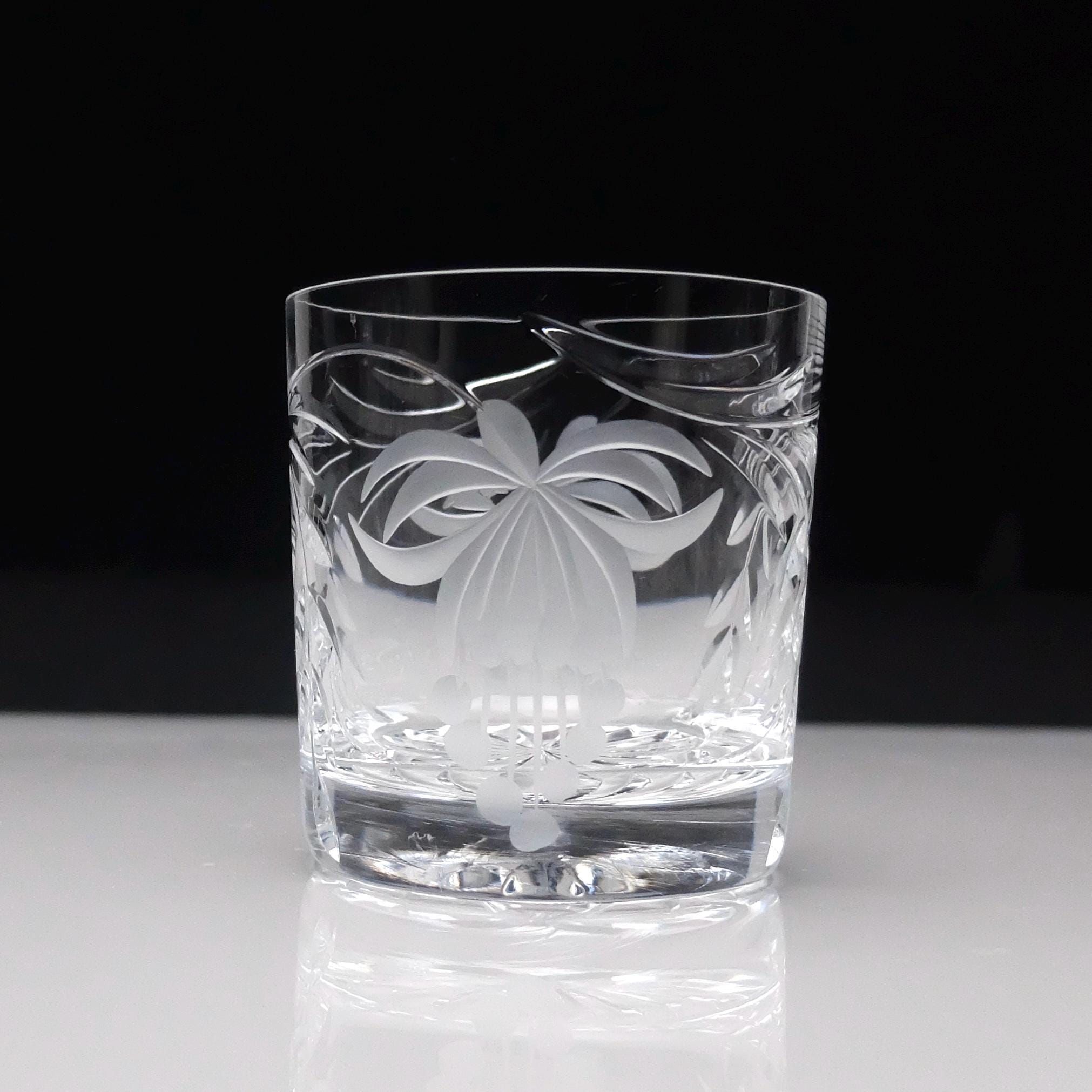 Royal Brierley Crystal Fuchsia Cut Whisky Glass Tumbler 3 3/8