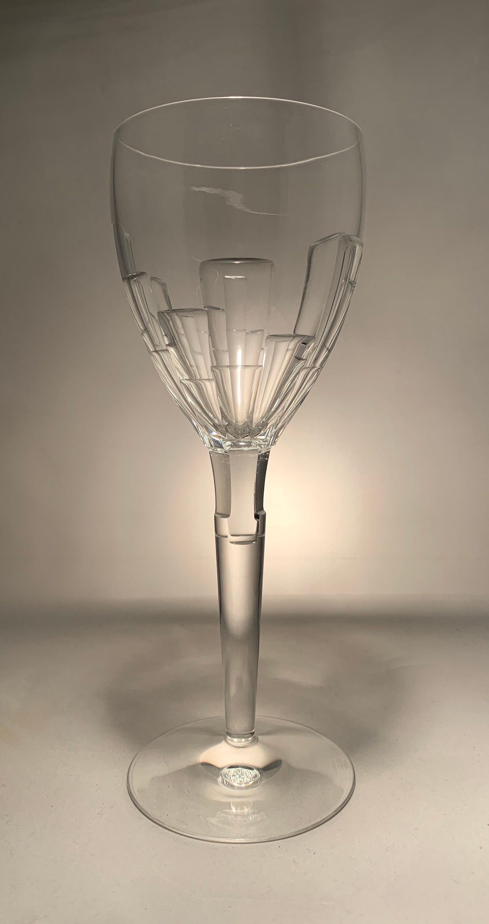 Stuart Crystal Jasper Conran ICE Cut Large Wine Glass or Etsy
