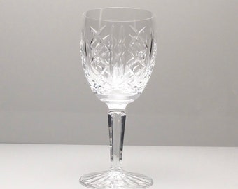 Waterford Crystal Glengarriff Cut Water Goblet, Wine Glass 7" 17.8 cm Tall 1st Quality
