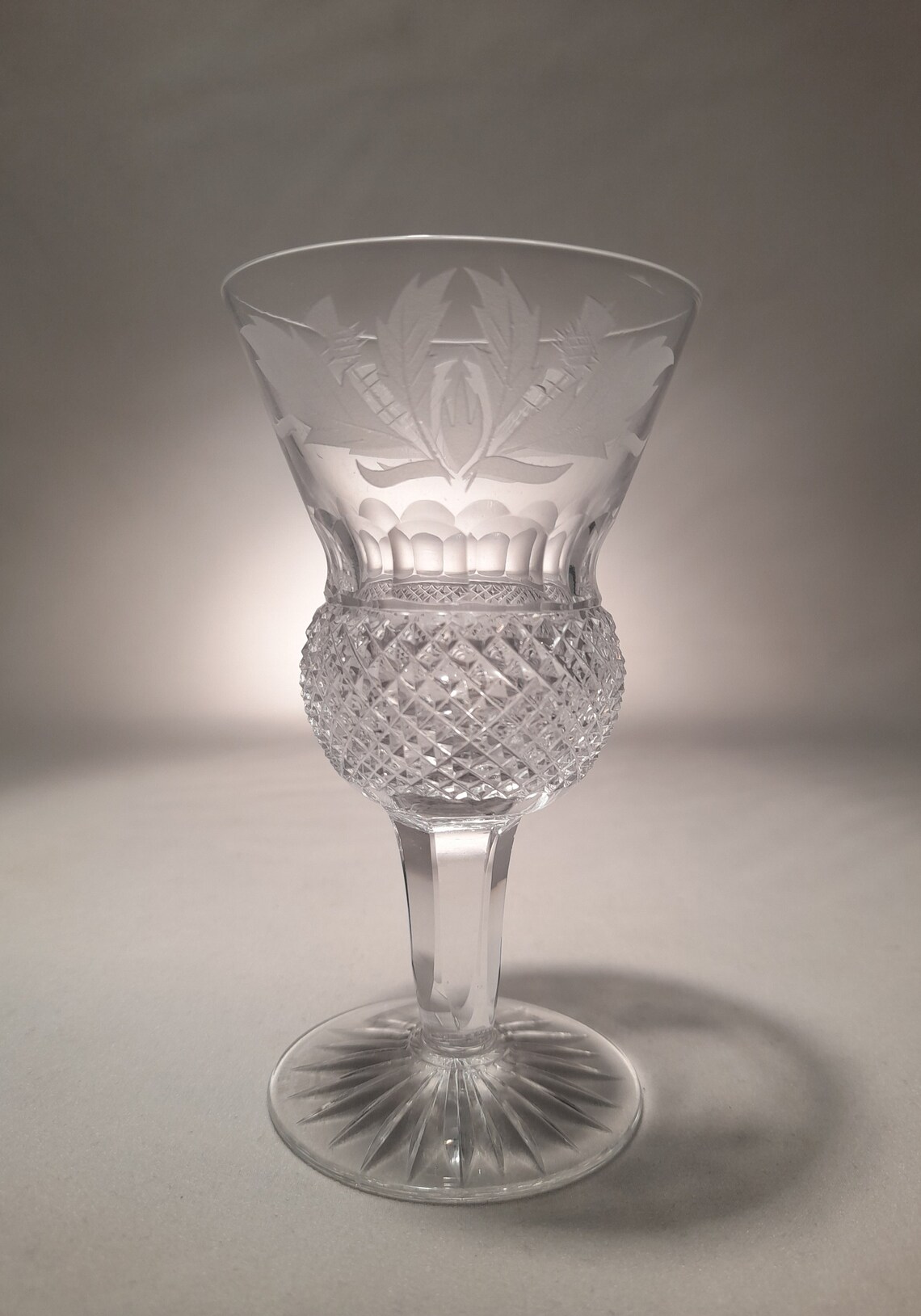 Edinburgh Crystal Thistle Cut Sherry Port Glass Glass 4 Etsy