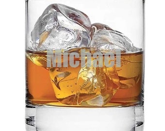 Double Old Fashion Glass (Handblown) Made in USA - Personalized