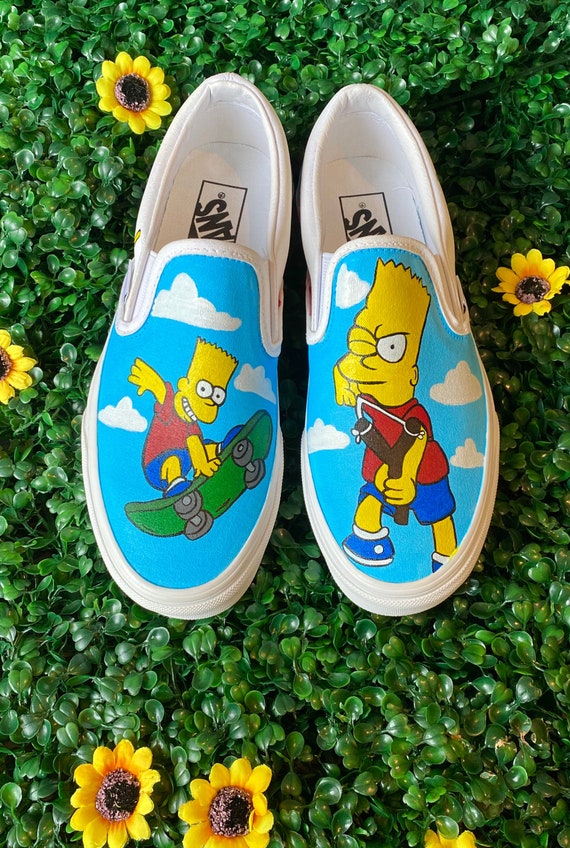 bart simpson slip on vans