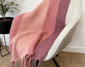 Shades of Pink Throw and Bolster Cushion